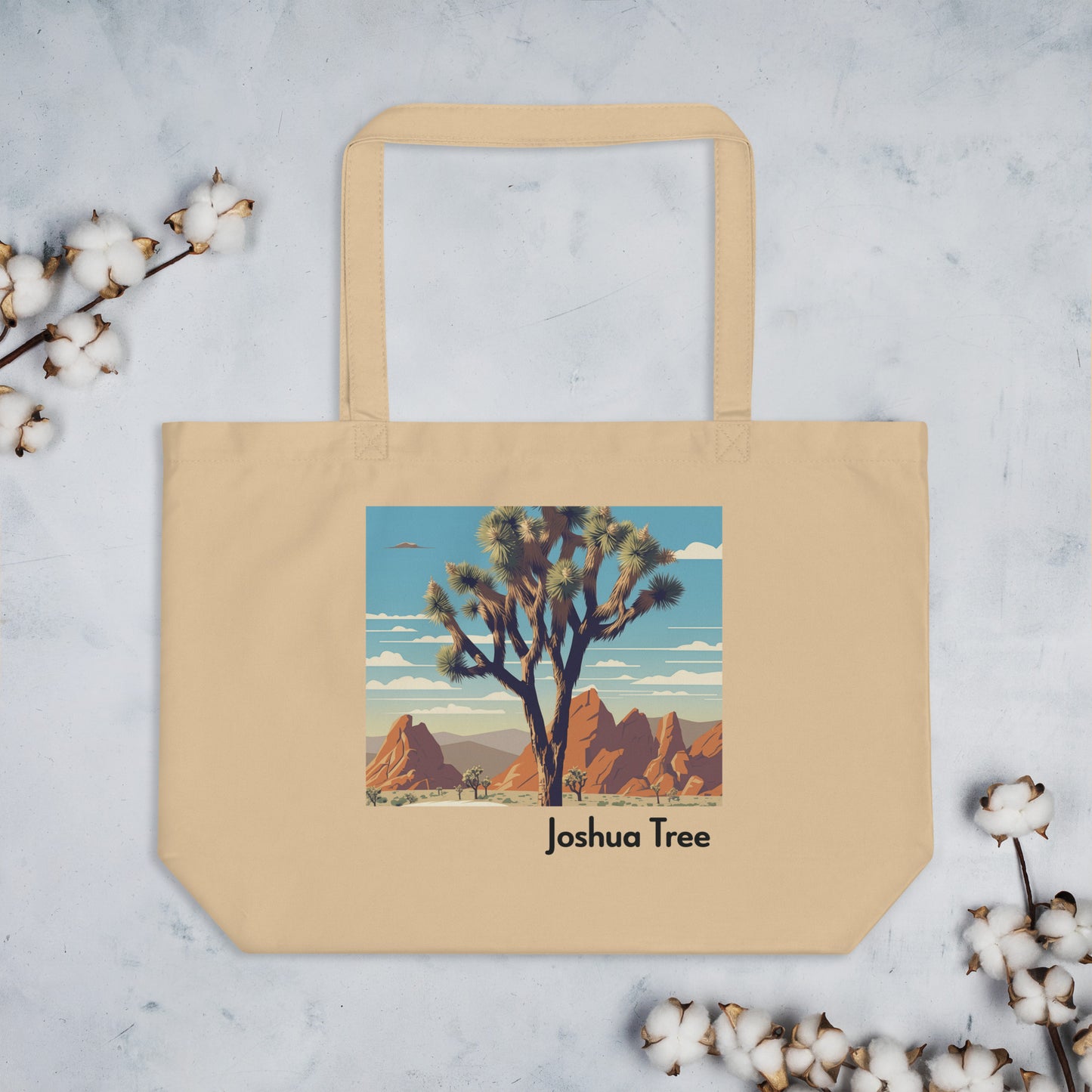 Organic Cotton Tote Bag - Joshua Tree