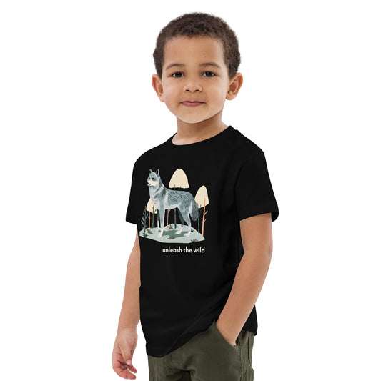Kids Organic Cotton T-shirt - Grey Wolf