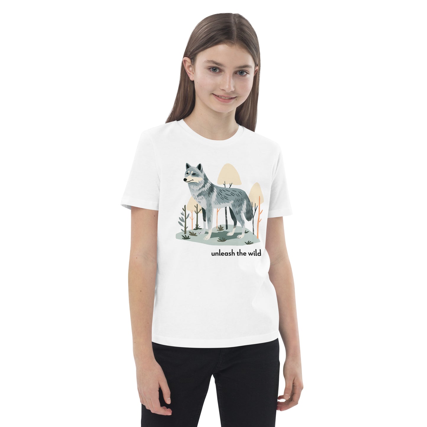 Kids Organic Cotton T-shirt - Grey Wolf