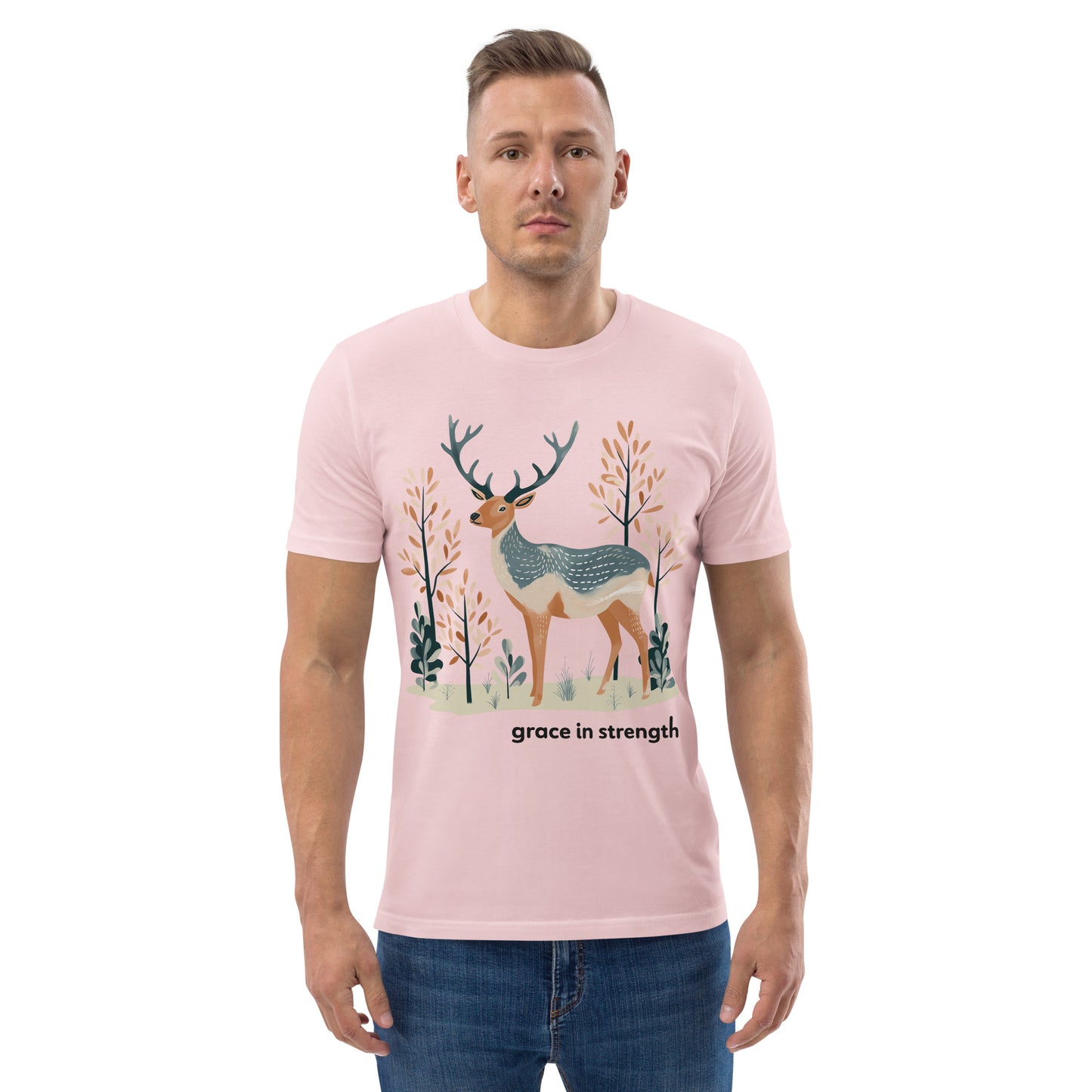 Adult Unisex Organic Cotton T-Shirt - Mountain Elk