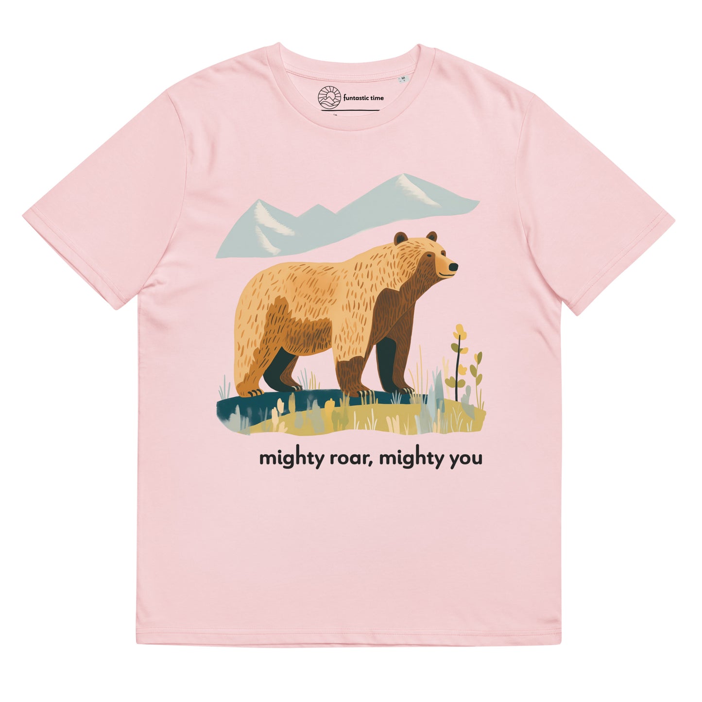 Adult Unisex Organic Cotton T-Shirt - Grizzly Bear