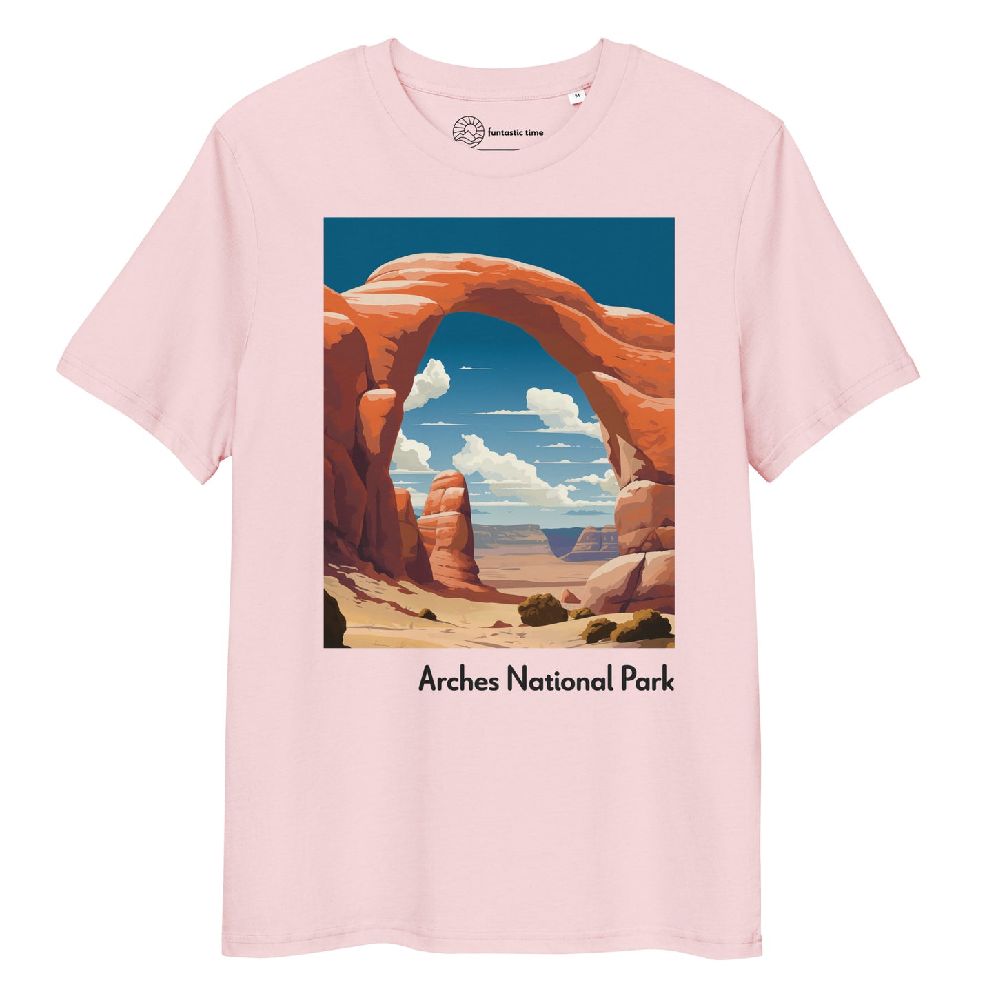 Adult Unisex Organic Cotton T-Shirt - Arches National Park