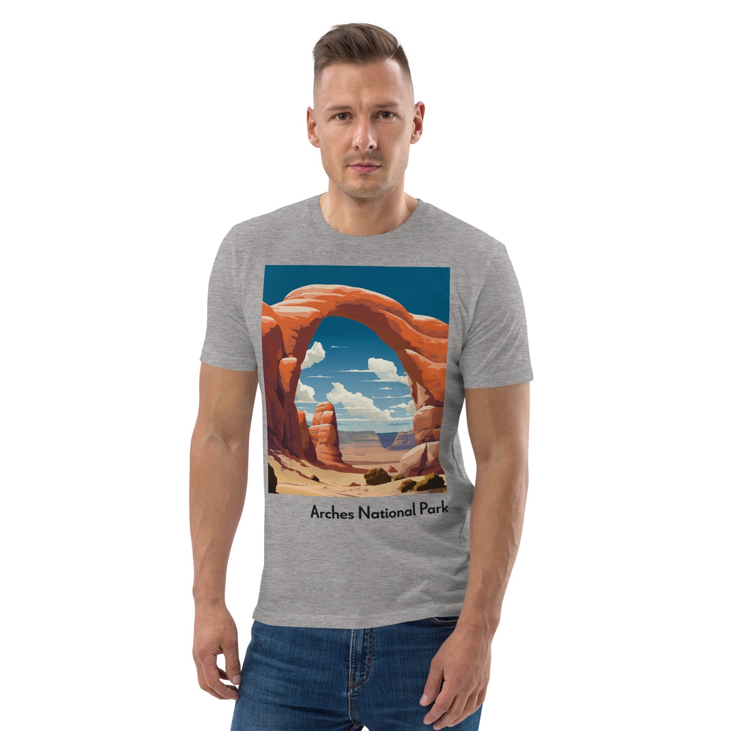 Adult Unisex Organic Cotton T-Shirt - Arches National Park