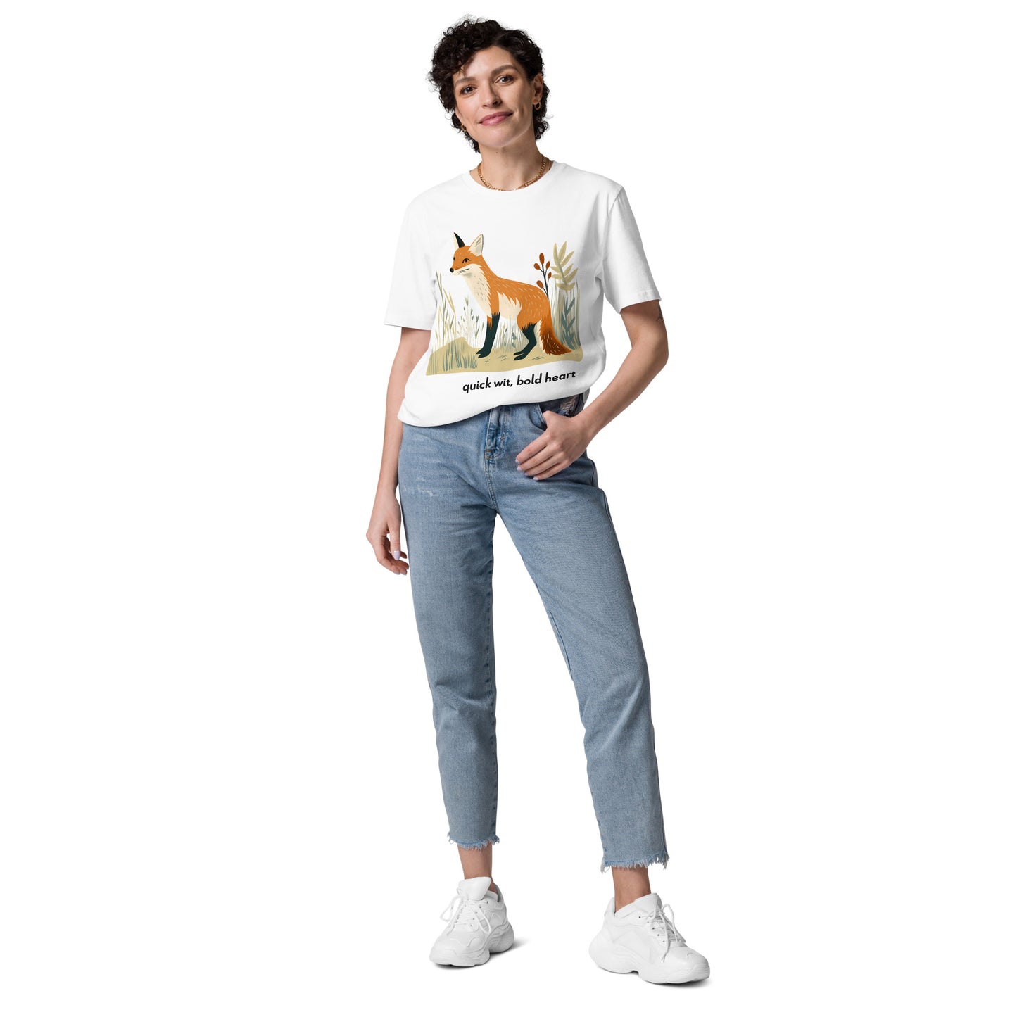 Adult Unisex Organic Cotton T-Shirt - Red Fox