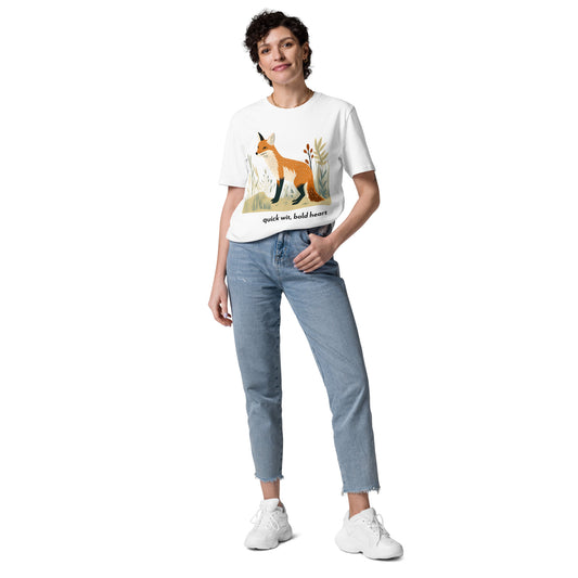 Adult Unisex Organic Cotton T-Shirt - Red Fox