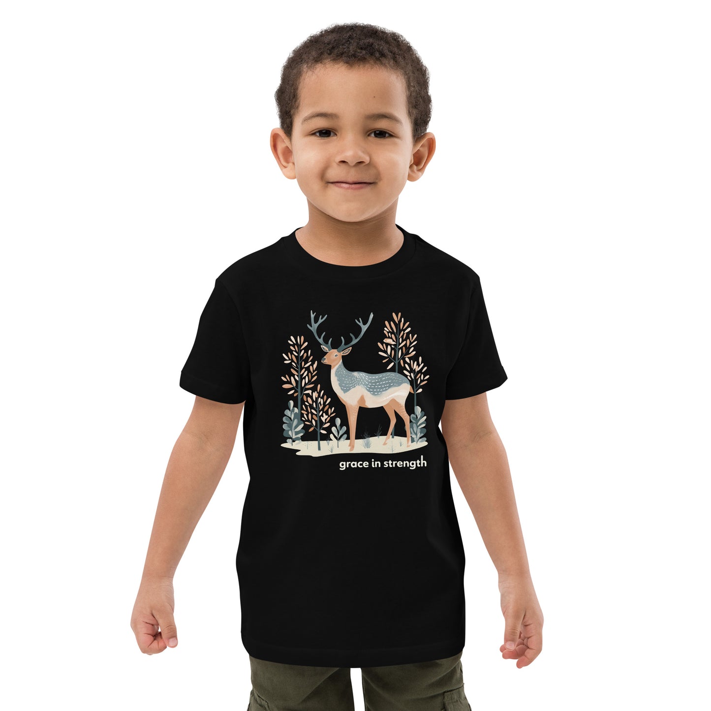 Kids Organic Cotton T-Shirt - Mountain Elk