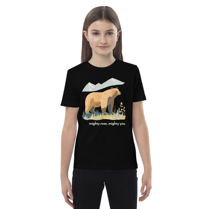 Kids Organic Cotton T-shirt - Grizzly Bear