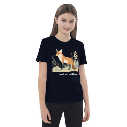 Kids Organic Cotton T-shirt - Red Fox