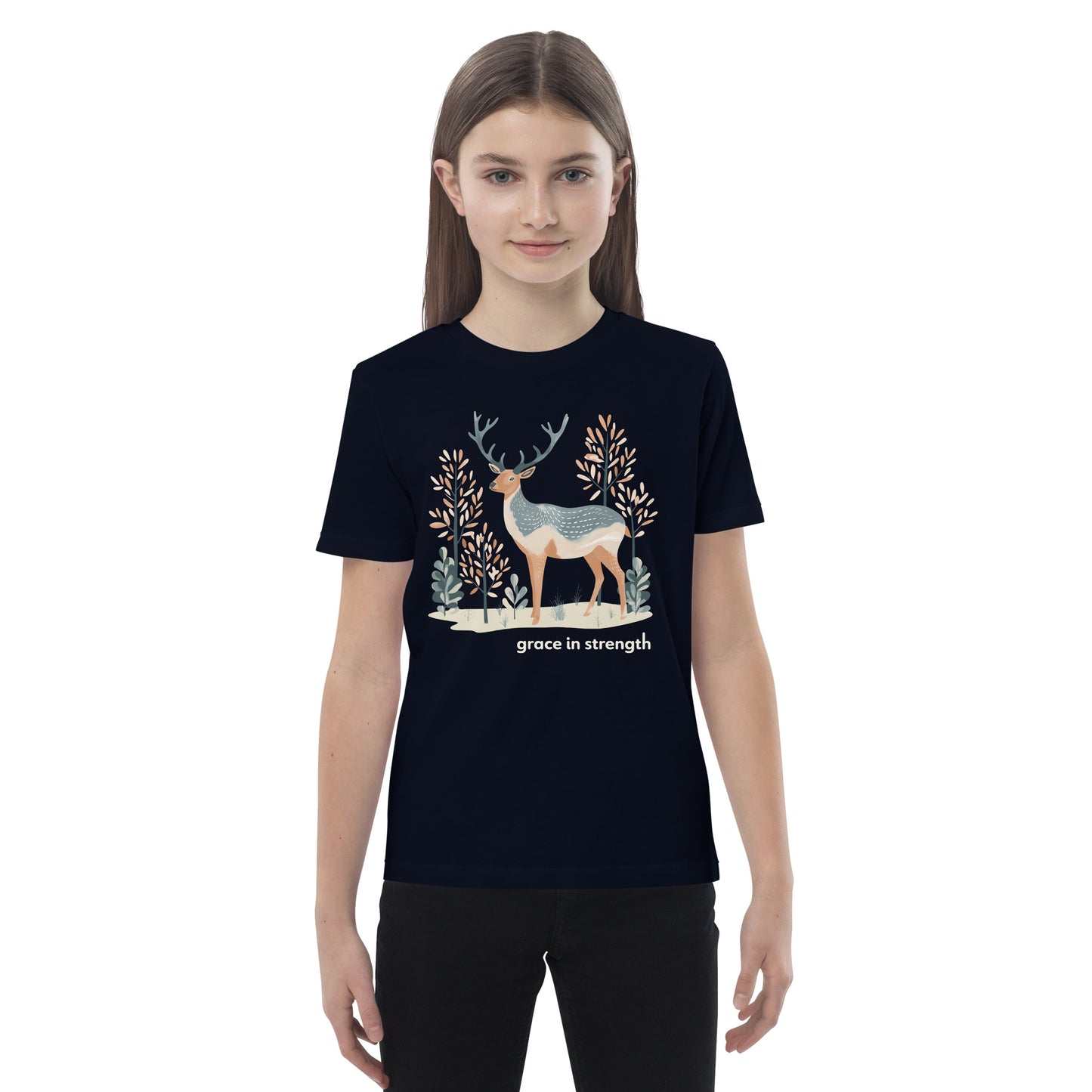 Kids Organic Cotton T-Shirt - Mountain Elk