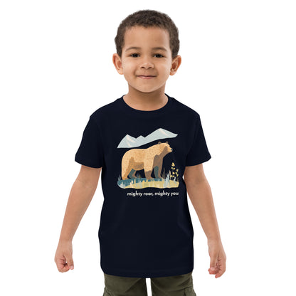 Kids Organic Cotton T-shirt - Grizzly Bear