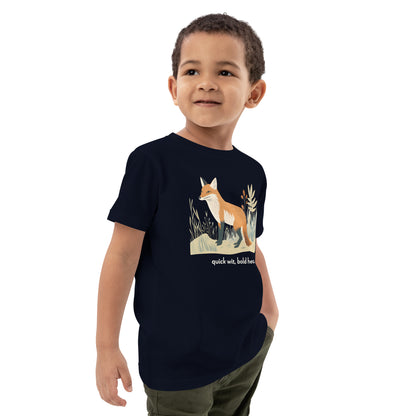 Kids Organic Cotton T-shirt - Red Fox