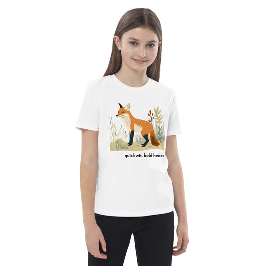Kids Organic Cotton T-shirt - Red Fox
