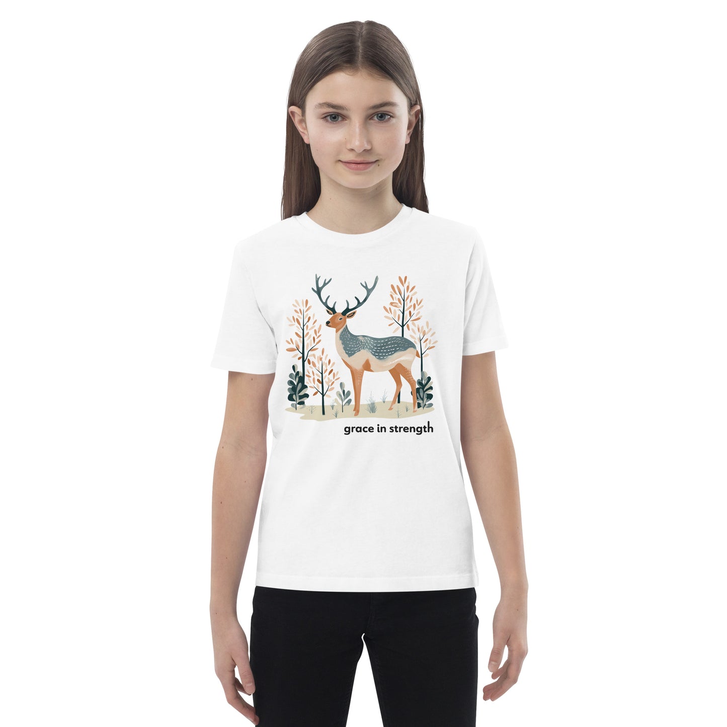 Kids Organic Cotton T-Shirt - Mountain Elk