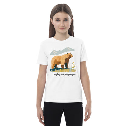 Kids Organic Cotton T-shirt - Grizzly Bear