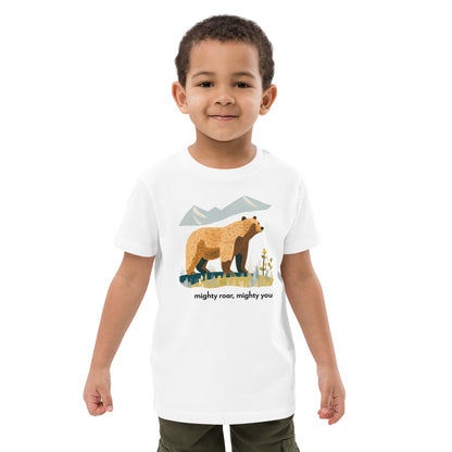 Kids Organic Cotton T-shirt - Grizzly Bear