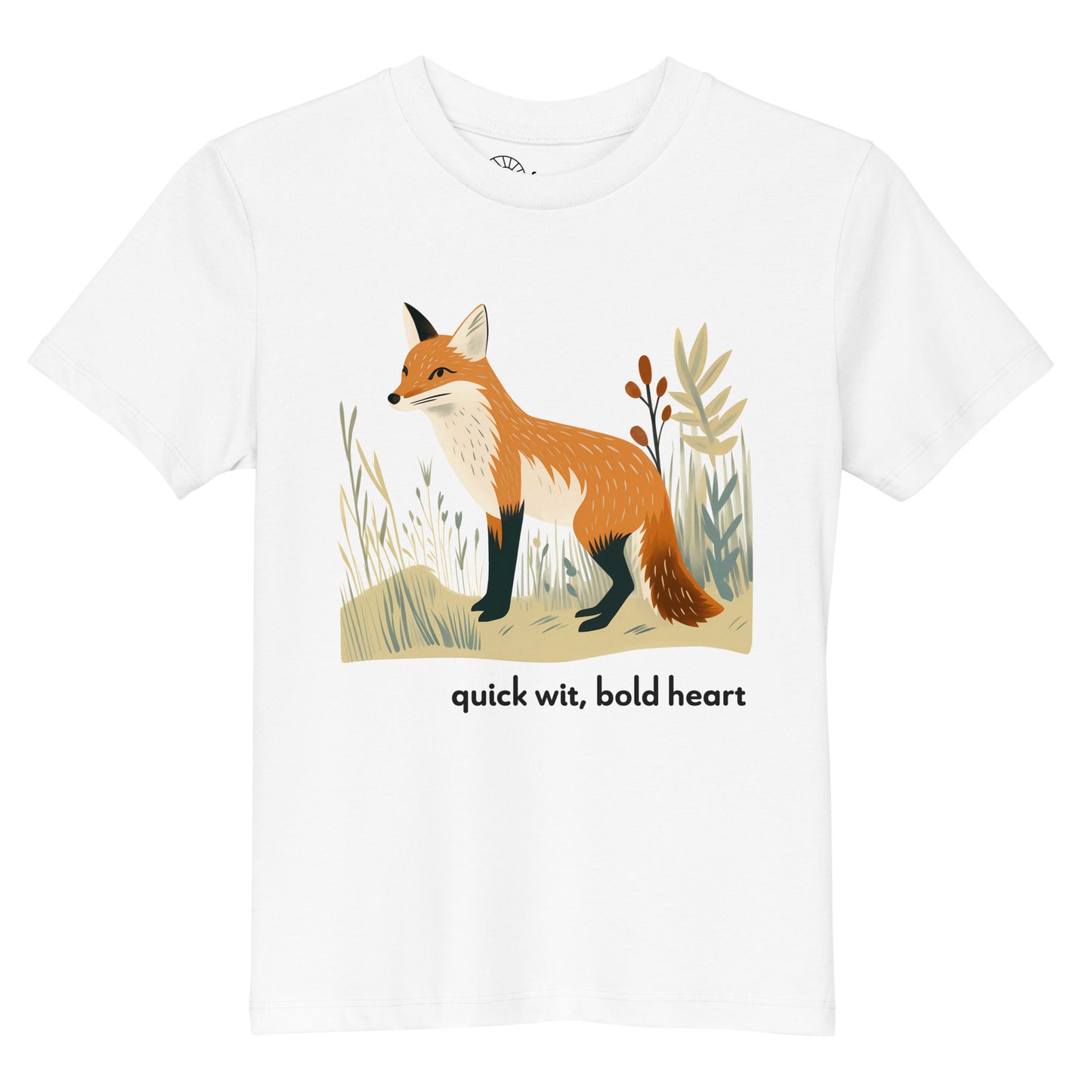 Kids Organic Cotton T-shirt - Red Fox