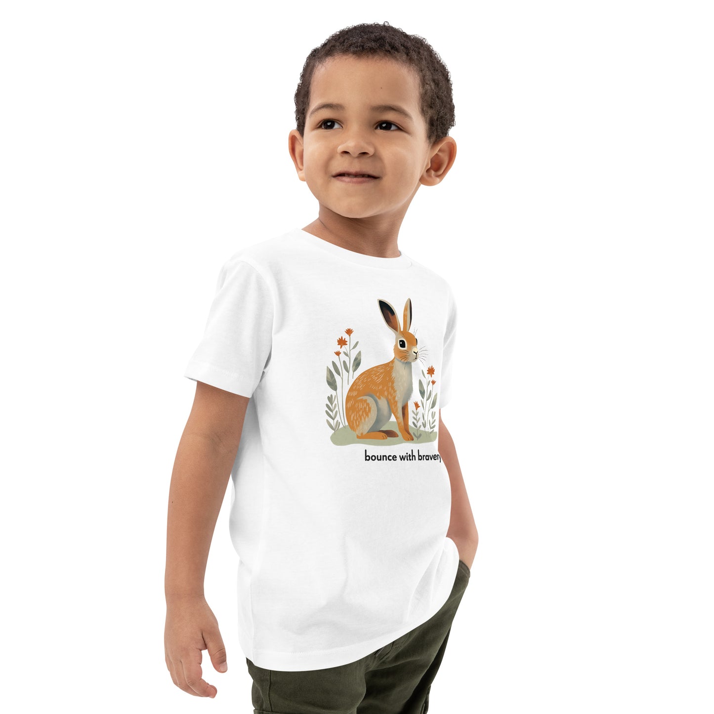 Kids Organic Cotton T-shirt - Cottontail Rabbit