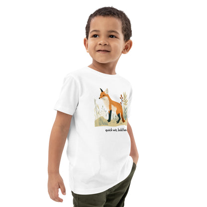 Kids Organic Cotton T-shirt - Red Fox