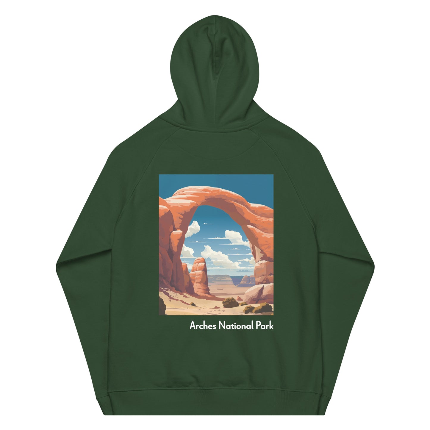 Adult Unisex Organic Eco Hoodie - Arches National Park