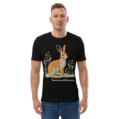 Adult Unisex Organic Cotton T-Shirt - Cottontail Rabbit