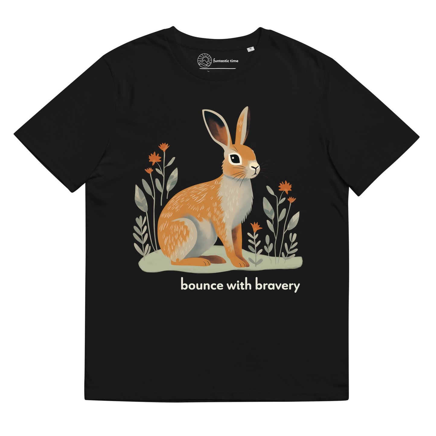 Adult Unisex Organic Cotton T-Shirt - Cottontail Rabbit