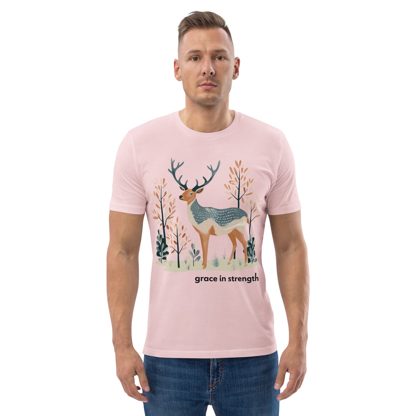 Adult Unisex Organic Cotton T-Shirt - Mountain Elk