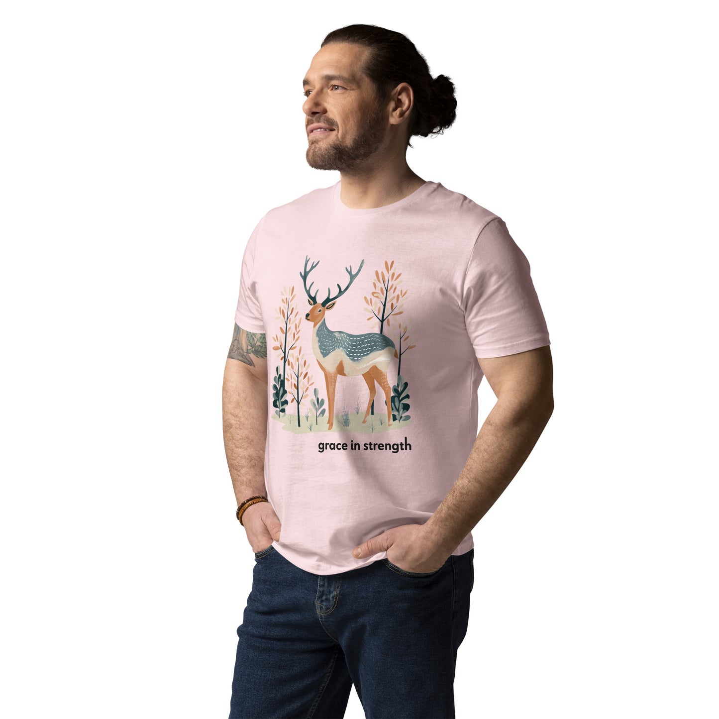 Adult Unisex Organic Cotton T-Shirt - Mountain Elk