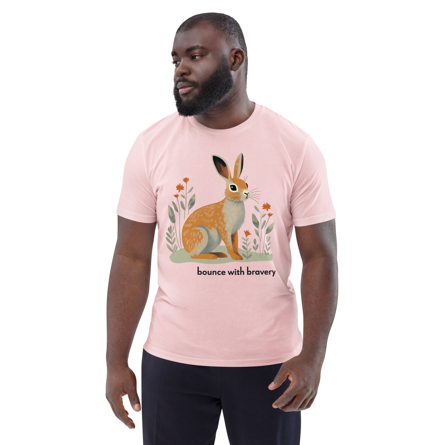 Adult Unisex Organic Cotton T-Shirt - Cottontail Rabbit