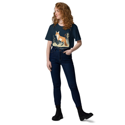 Adult Unisex Organic Cotton T-Shirt - Red Fox