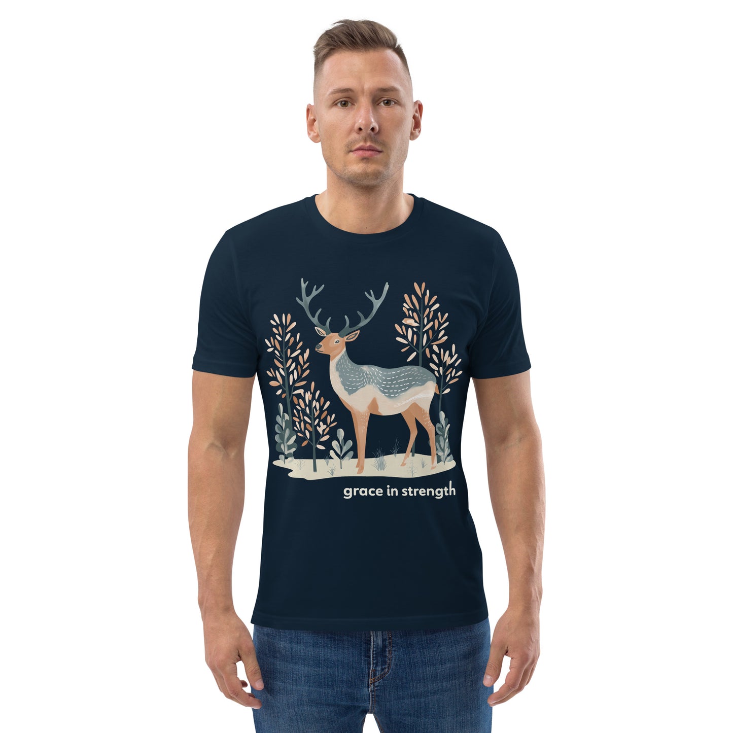 Adult Unisex Organic Cotton T-Shirt - Mountain Elk