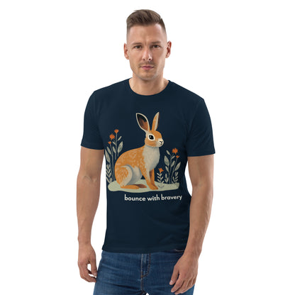 Adult Unisex Organic Cotton T-Shirt - Cottontail Rabbit