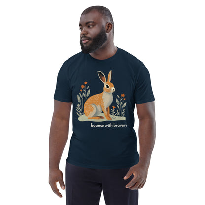 Adult Unisex Organic Cotton T-Shirt - Cottontail Rabbit