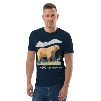 Adult Unisex Organic Cotton T-Shirt - Grizzly Bear