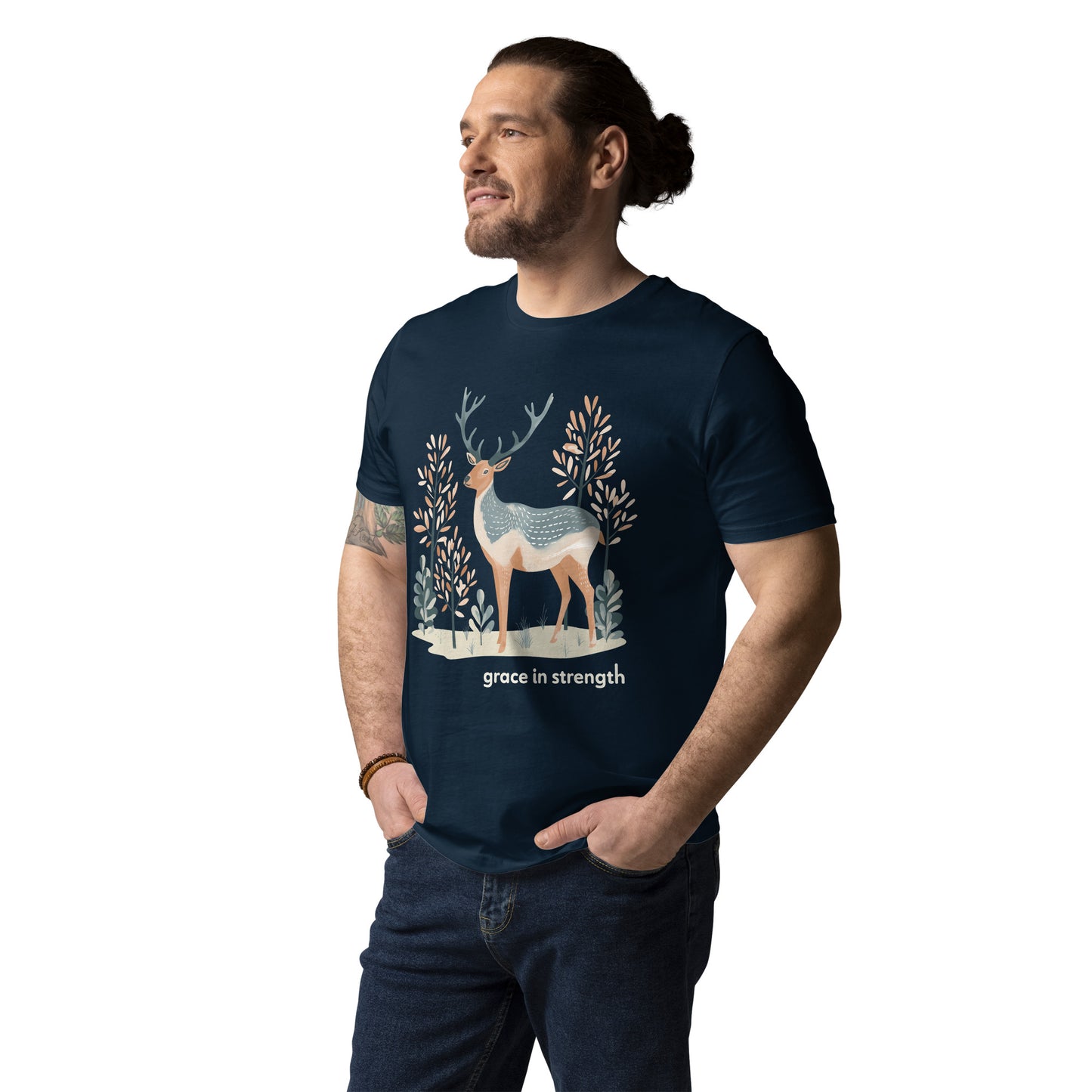 Adult Unisex Organic Cotton T-Shirt - Mountain Elk