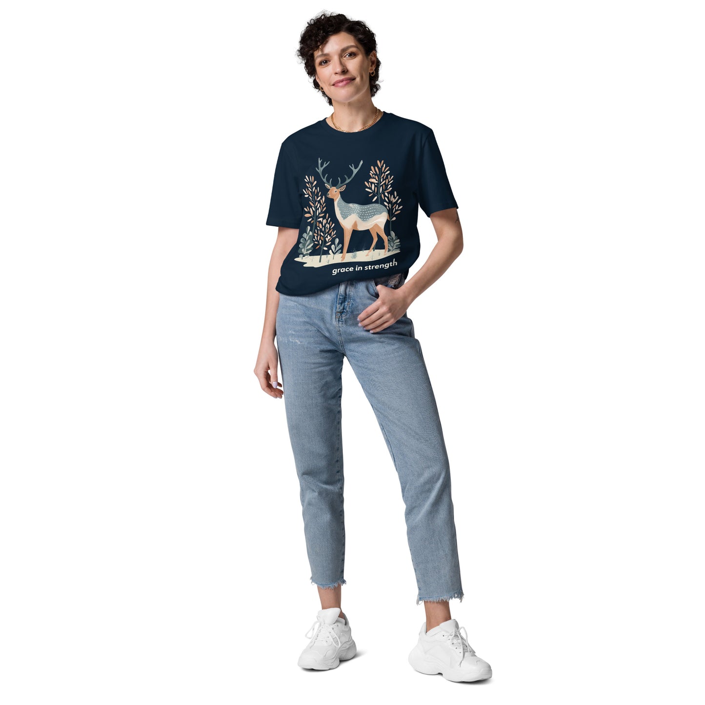 Adult Unisex Organic Cotton T-Shirt - Mountain Elk