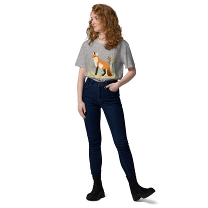 Adult Unisex Organic Cotton T-Shirt - Red Fox