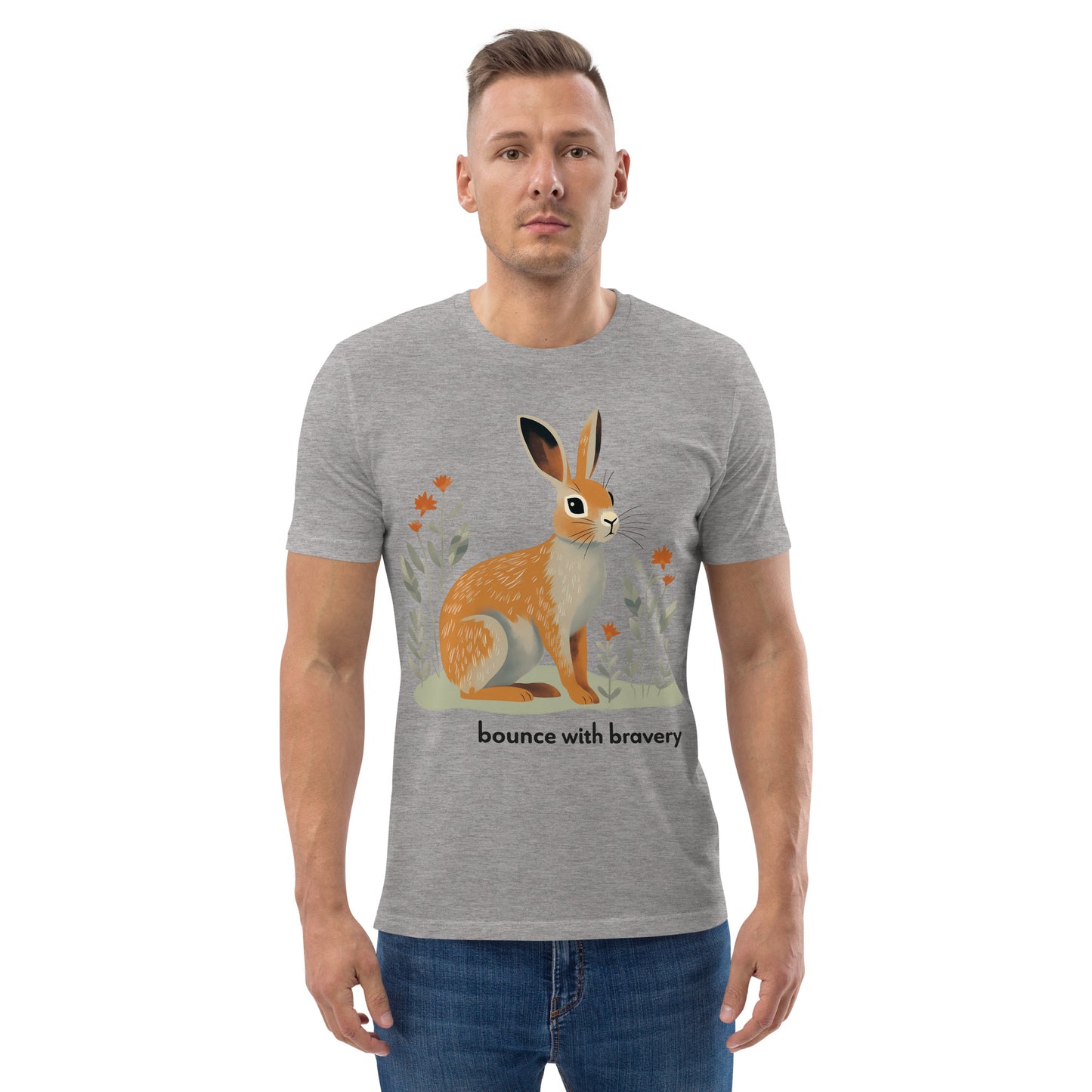 Adult Unisex Organic Cotton T-Shirt - Cottontail Rabbit