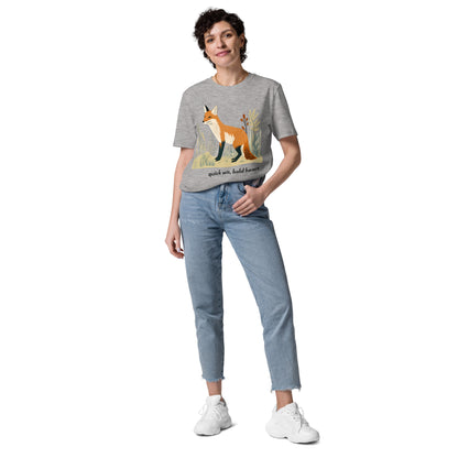 Adult Unisex Organic Cotton T-Shirt - Red Fox