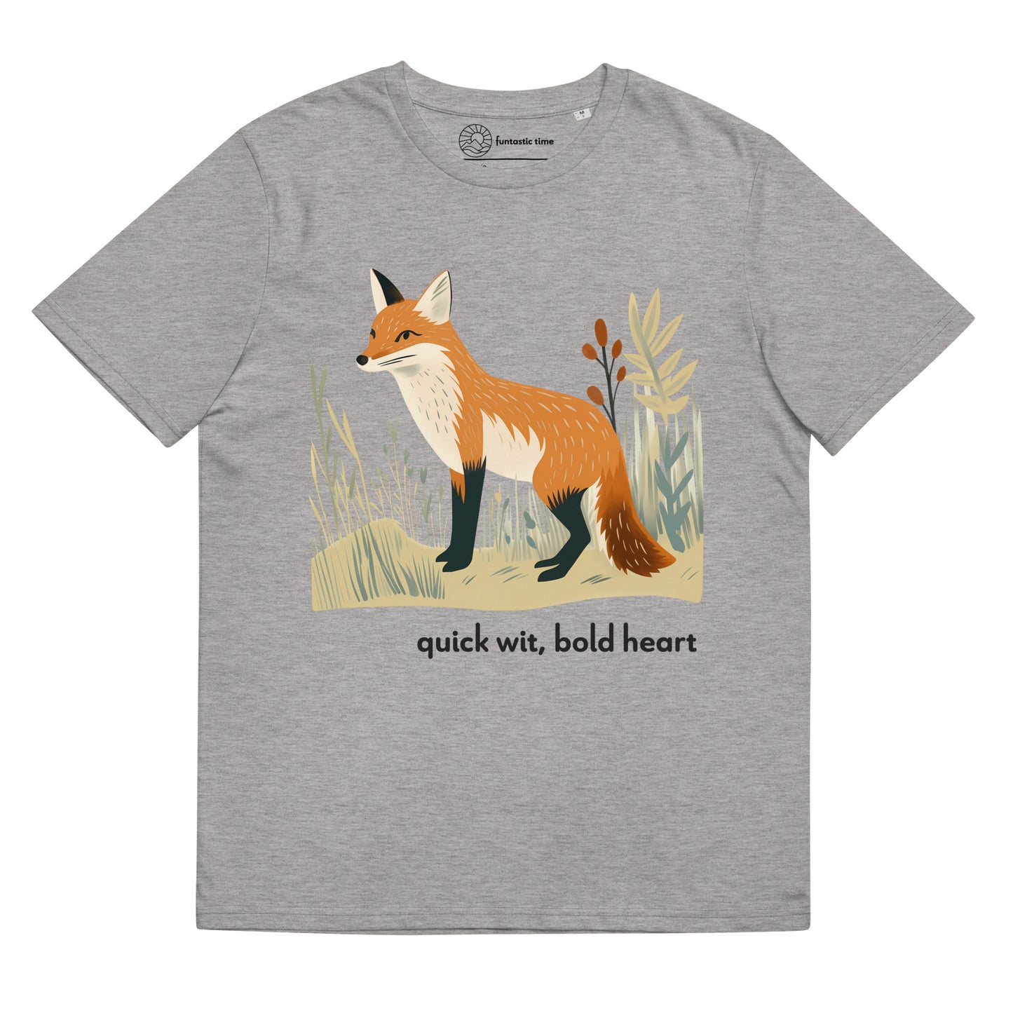 Adult Unisex Organic Cotton T-Shirt - Red Fox