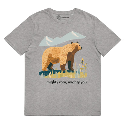 Adult Unisex Organic Cotton T-Shirt - Grizzly Bear