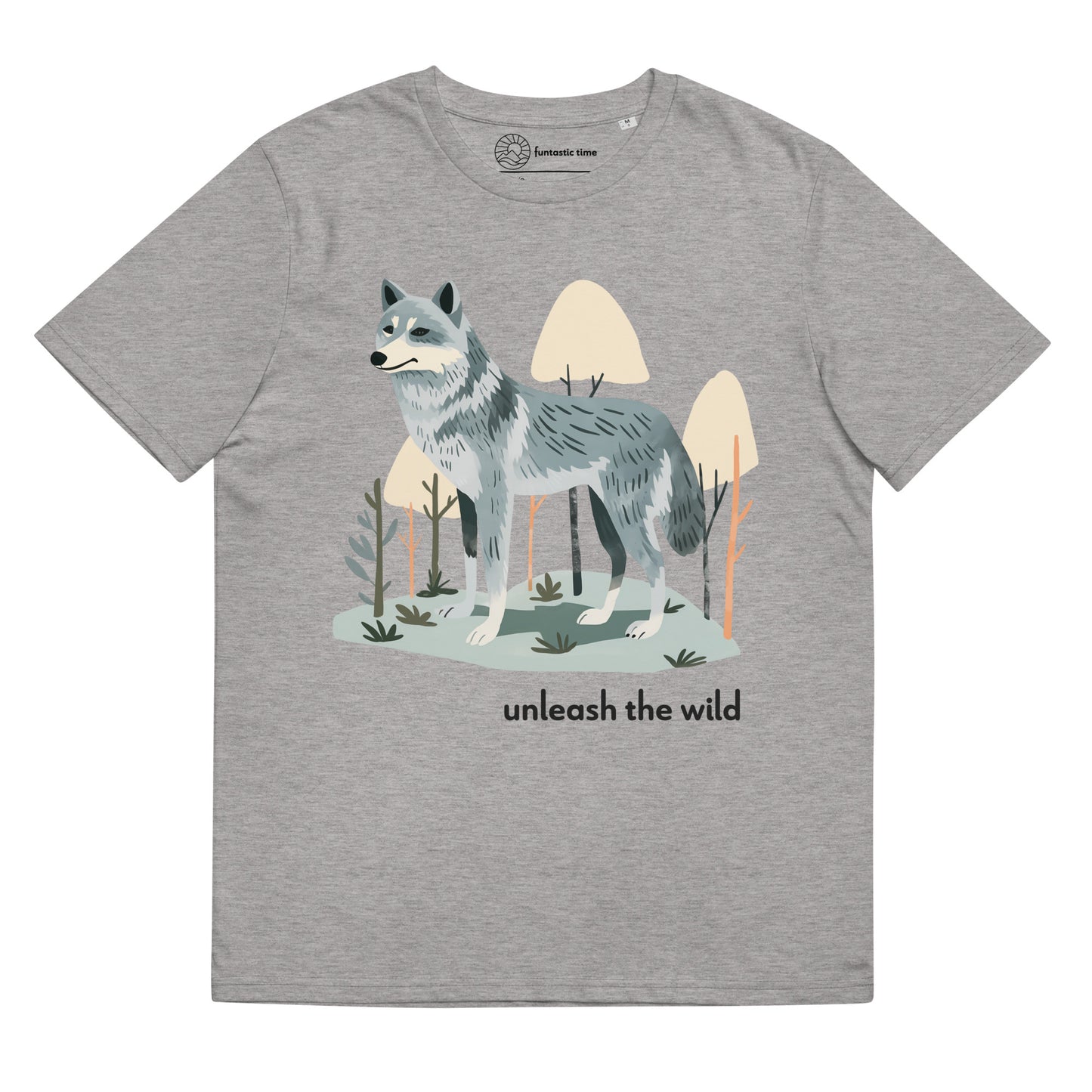 Adult Unisex Organic Cotton T-Shirt - Grey Wolf