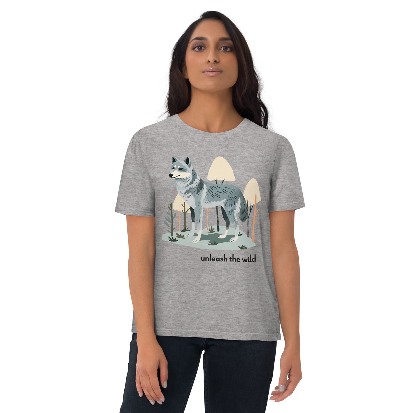 Adult Unisex Organic Cotton T-Shirt - Grey Wolf