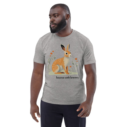 Adult Unisex Organic Cotton T-Shirt - Cottontail Rabbit