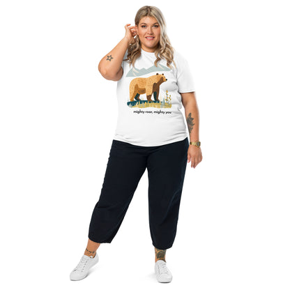 Adult Unisex Organic Cotton T-Shirt - Grizzly Bear