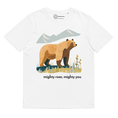 Adult Unisex Organic Cotton T-Shirt - Grizzly Bear