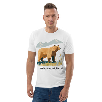 Adult Unisex Organic Cotton T-Shirt - Grizzly Bear