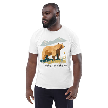 Adult Unisex Organic Cotton T-Shirt - Grizzly Bear