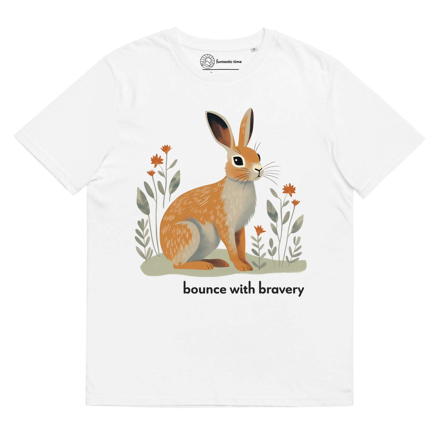 Adult Unisex Organic Cotton T-Shirt - Cottontail Rabbit