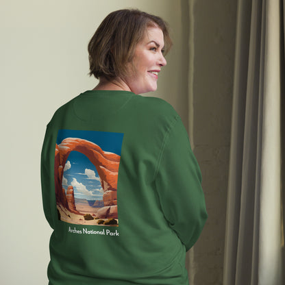 Adult Unisex Organic Eco Sweatshirt - Arches National Park