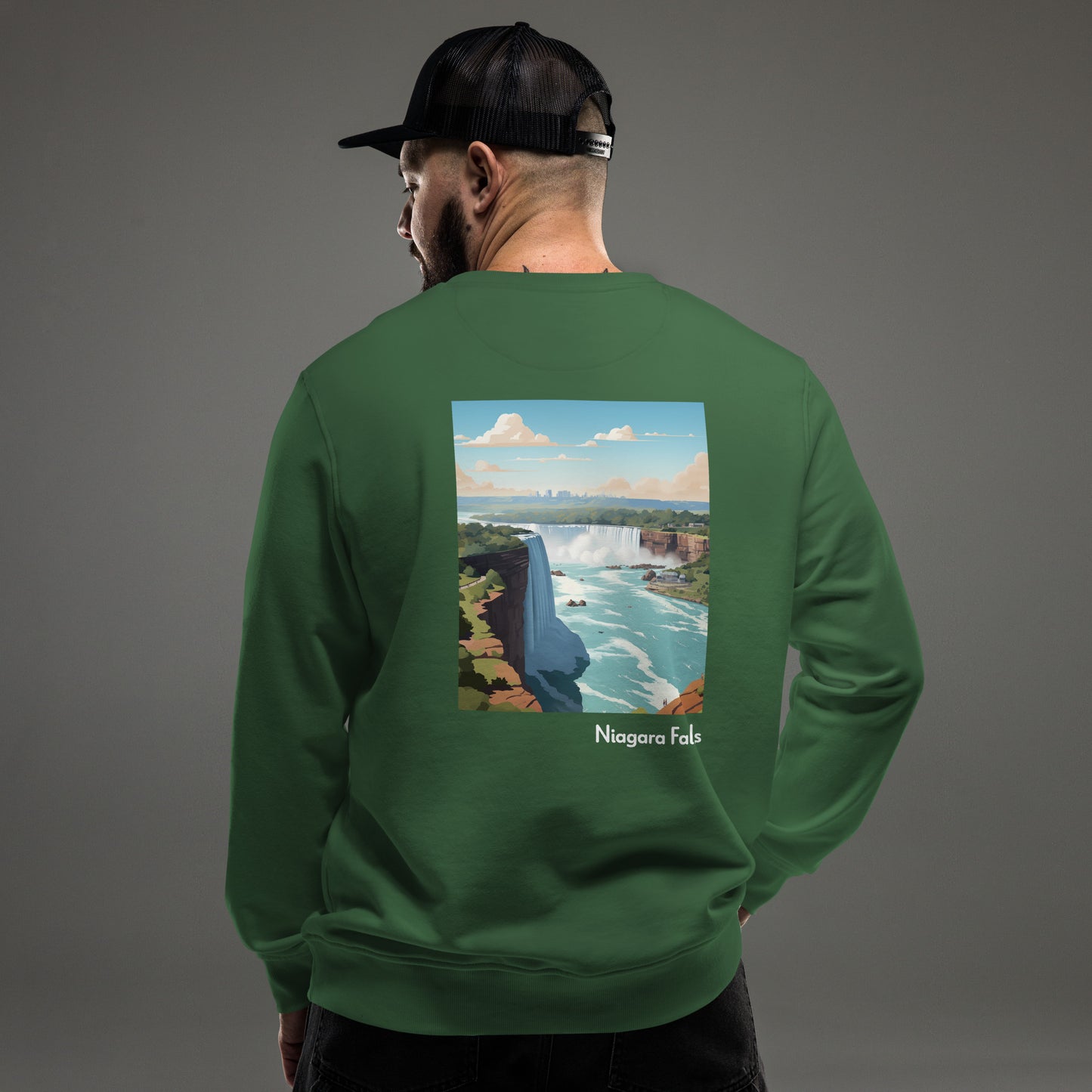 Adult Unisex Organic Eco Sweatshirt - Niagara Falls